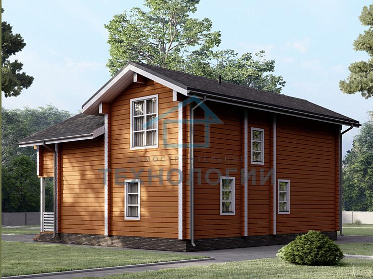 Двухэтажный дом из бруса 9х11 проект Зарена