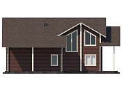 Дом шале из бруса в 1,5 этажа 12х14 с котельной Ванда