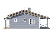 Скандинавский одноэтажный дом из бруса 8х11 с террасой Ярина