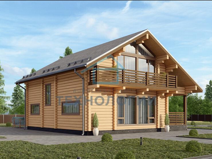 Двухэтажный дом из бруса 10х11 с котельной Полада