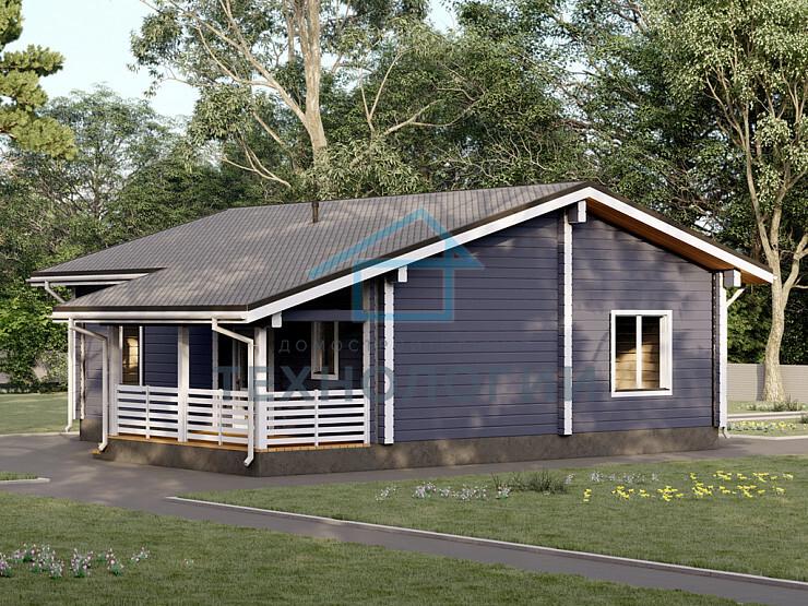 Одноэтажный дом из бруса 9х11 проект Фаина