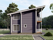 Двухэтажный дом из бруса 8х13 проект Забела