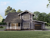 Двухэтажный дом из бруса 11х14 проект Загляда