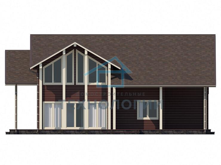 Дом шале из бруса в 1,5 этажа 12х14 с котельной Ванда