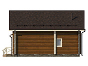 Дом шале из бруса с сауной в 1,5 этажа 9х10 Медея