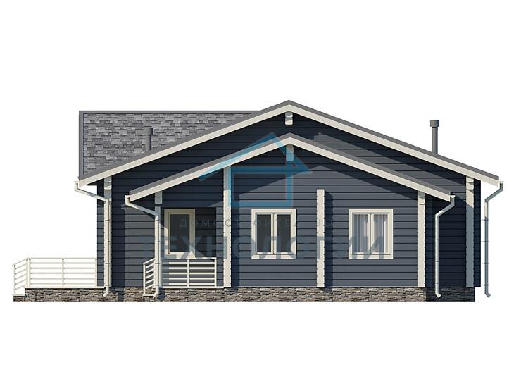 Скандинавский одноэтажный дом из бруса 10х20 с террасой Франа