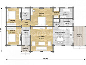 Одноэтажный дом из бруса 9х18 Осьмой