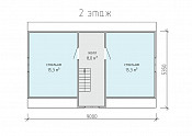Полутораэтажный каркасный дом 6х9 проект Агафон