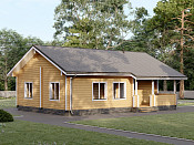 Одноэтажный дом из бруса 9х12 проект Ефросинья