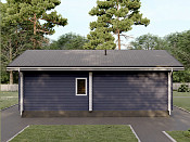 Одноэтажный дом из бруса 9х11 проект Фаина