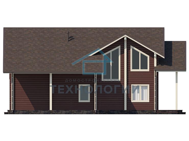 Дом шале из бруса в 1,5 этажа 12х14 с котельной Ванда