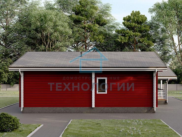 Одноэтажный дом из бруса 9х11 проект Август