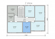 Двухэтажный каркасный дом 8х12 проект Далина
