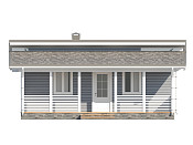 Современный одноэтажный дом из бруса 4х8 с террасой Богдан