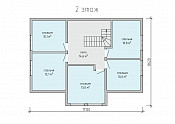 Двухэтажный каркасный дом 8х11 проект Глафира