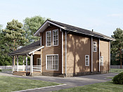 Двухэтажный дом из бруса 9х11 проект Жула