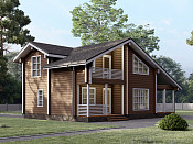 Двухэтажный дом из бруса 9х11 проект Жула
