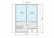 Двухэтажный каркасный дом 8х8 проект Поликарп