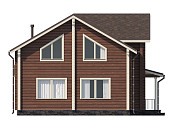 Дом шале из бруса в полтора этажа 9х13 с котельной Отрада