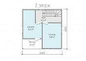 Двухэтажный каркасный дом 6х6 проект Богша