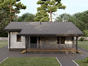 Одноэтажный дом из бруса 9х11 проект Мавра