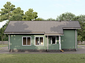 Одноэтажный дом из бруса 9х12 проект Зиновья