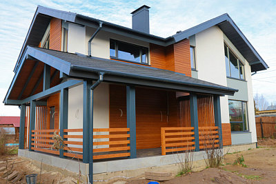 Правильное утепление дома и навесной фасад для дома из газобетонных блоков