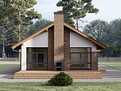 Одноэтажный дом из газобетона 8х17 проект Чус