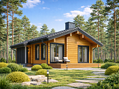 Одноэтажный дом из бруса 7х12 Ратко