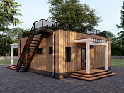 Одноэтажный дом из газобетона 8х8 проект Боян