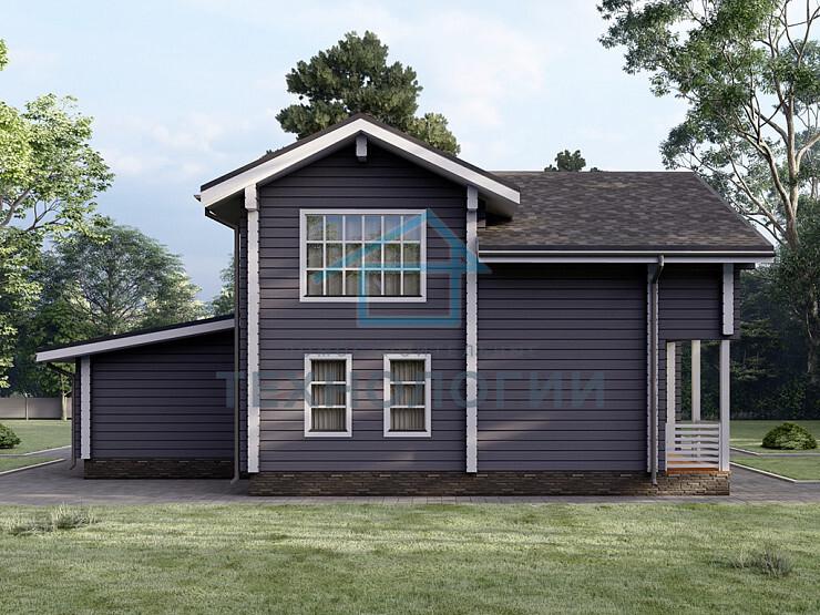 Двухэтажный дом из бруса 11х14 проект Загляда