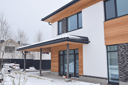 Двухэтажный дом из газобетона 16х17 проект Гемма