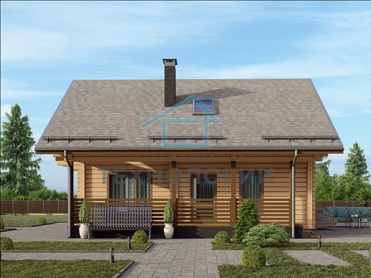 Двухэтажный дом из бруса 10х11 с котельной Полада