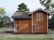 Двухэтажный дом из бруса 9х11 проект Зарена
