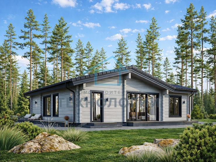 Одноэтажный дом из бруса 10х15 Хотен