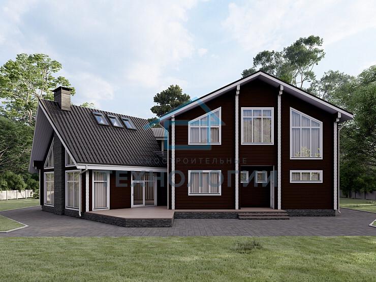 Двухэтажный дом из бруса 17х24 проект Елень