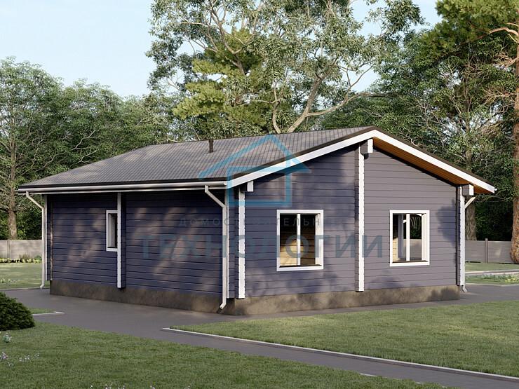 Одноэтажный дом из бруса 9х11 проект Фаина