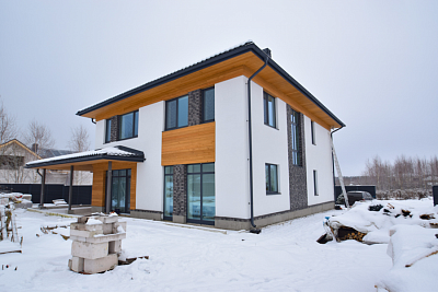 Правильное утепление дома и навесной фасад для дома из газобетонных блоков