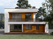 Двухэтажный дом из газобетона 13х16 проект Чтан