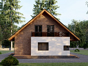 Полутораэтажный дом из газобетона 10х11 проект Вадим