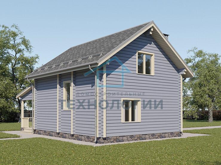 Полутораэтажный дом шале из бруса 9х9 с котельной Млада