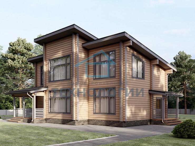 Двухэтажный дом из бруса 8х13 проект Зарина