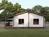 Одноэтажный дом из бруса 9х11 проект Мавра