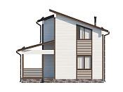 Современный дом из бруса в 1,5 этажа 6х9 с котельной Фатта