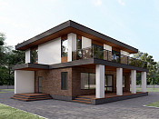 Двухэтажный дом из газобетона 11х18 проект Гомза