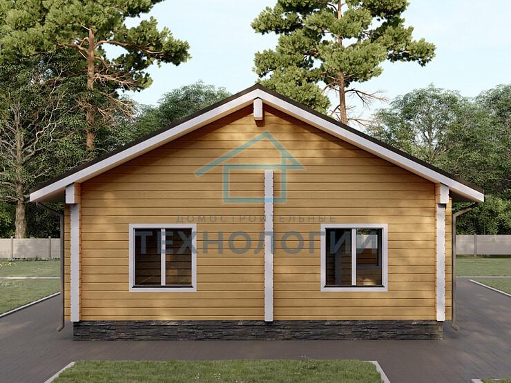 Одноэтажный дом из бруса 9х12 проект Ефросинья