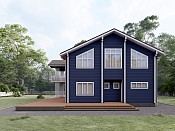 Двухэтажный дом из бруса 14х16 проект Елица