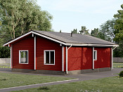 Одноэтажный дом из бруса 9х11 проект Август