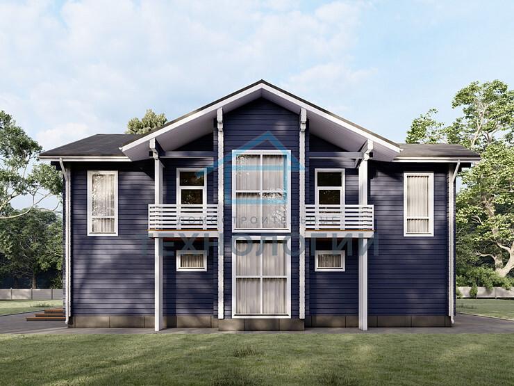 Двухэтажный дом из бруса 14х16 проект Елица