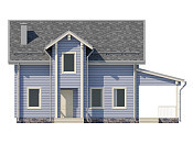 Полутораэтажный дом шале из бруса 9х9 с котельной Млада